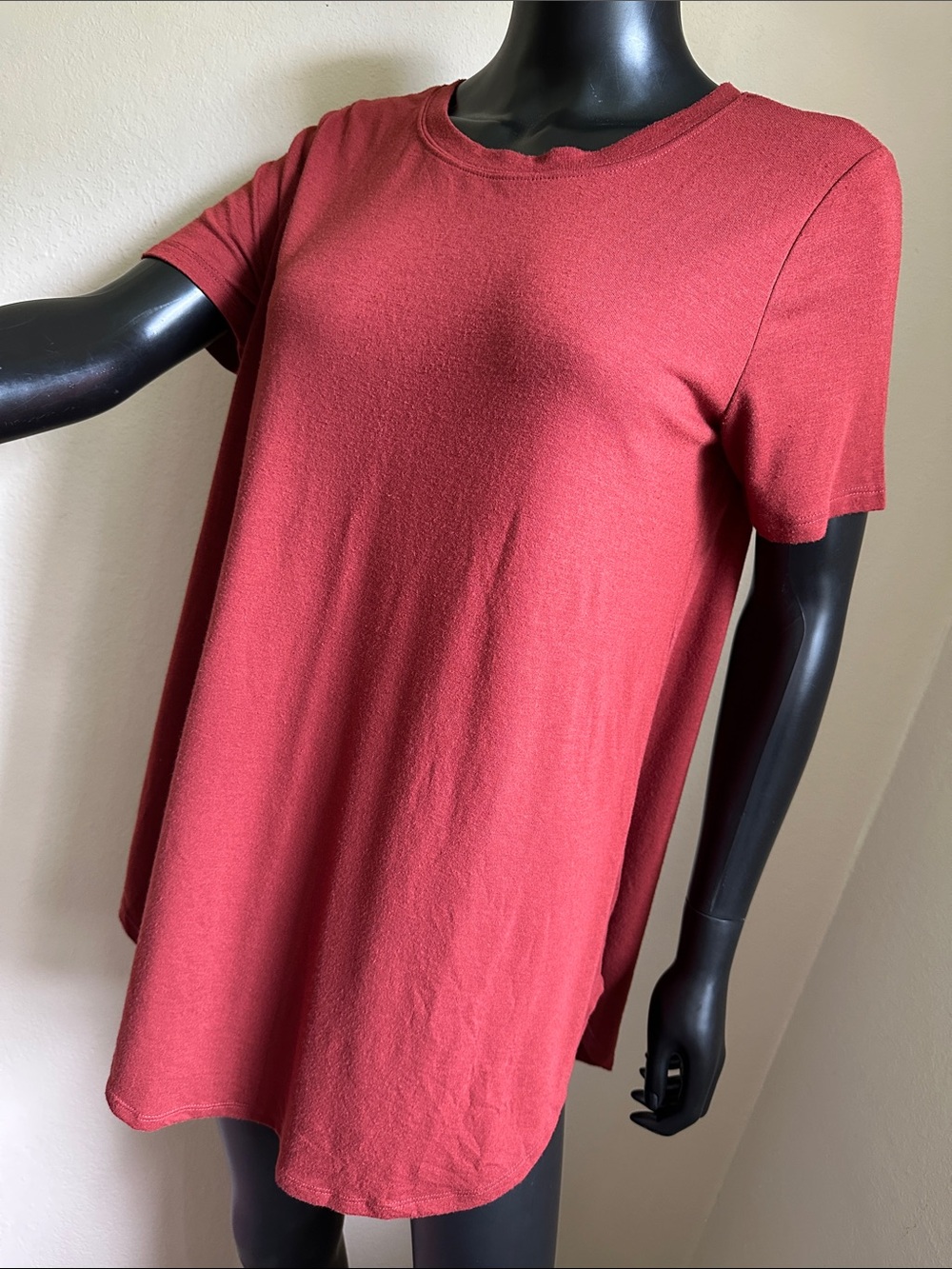 Zenana Outfitters Rust Terracotta Relaxed Longline Tunic Tee - Picture 5 of 12